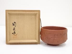 JAPANESE TEA CEREMONY / RED CLAY CHAWAN(TEA BOWL) / TOKONAME WARE